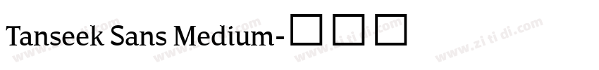 Tanseek Sans Medium字体转换 Tanseek Sans Medium字体转换